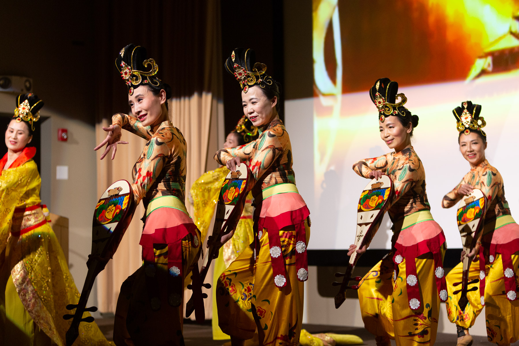 Members of the Hao Dance Chinese dance studio perform their routine entitled “A Thousand-Year Promise,” while dressed in traditional Chinese costumes. (DePaul University/Randall Spriggs)